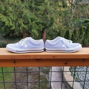New Without Tags Pale Blue Suede Converse One Stars Womens US Size 10/US Mens 8